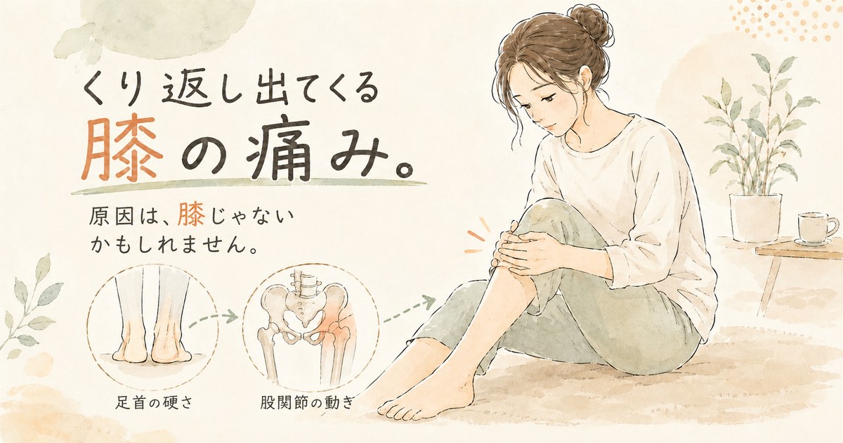 膝が痛いのはなぜ?原因は足首と股関節??